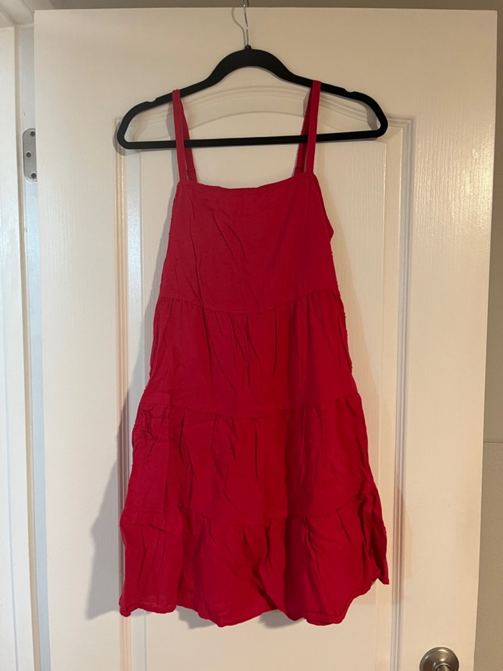 Old Navy Hot Pink Mini Sundress with Dot Texture